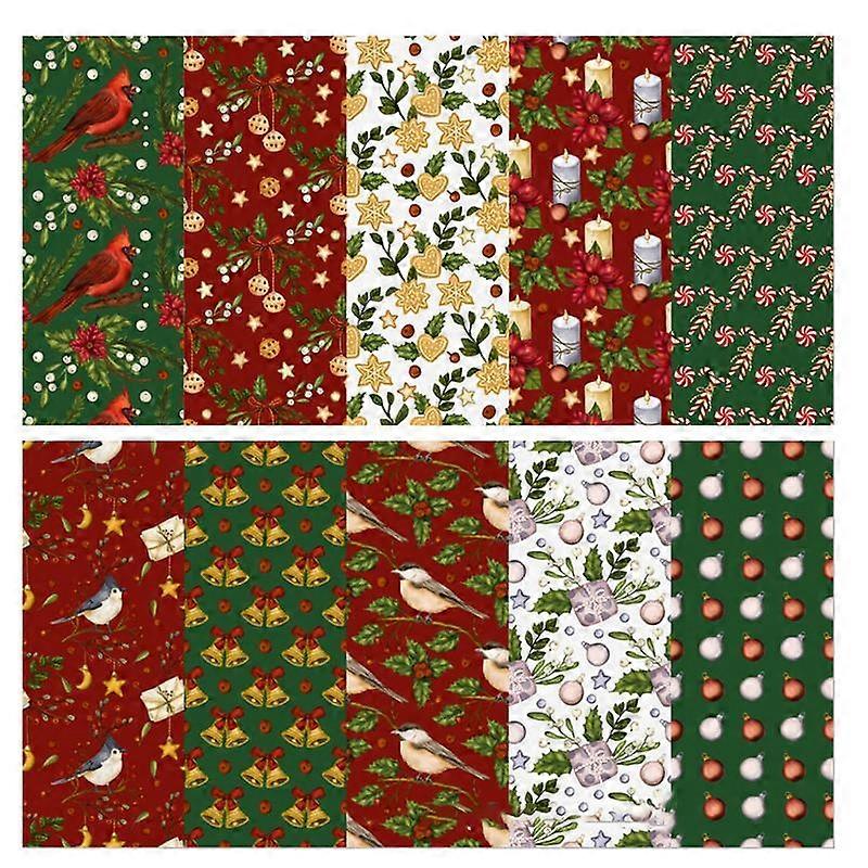 Weihnachten Stoff Nähquadrate Baumwolle Bastelstoff für Patchwork