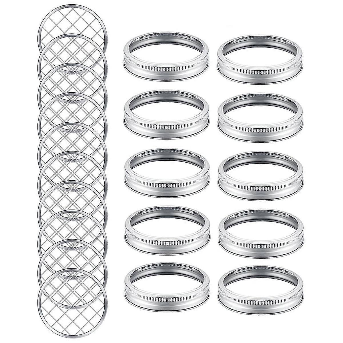 Pothouder Deksel Insert Metalen Deksel Insert Bloem Organizer Deksel Insert Met Vierkante Roosters 7cm (10 Set Ringen En Deksels)
