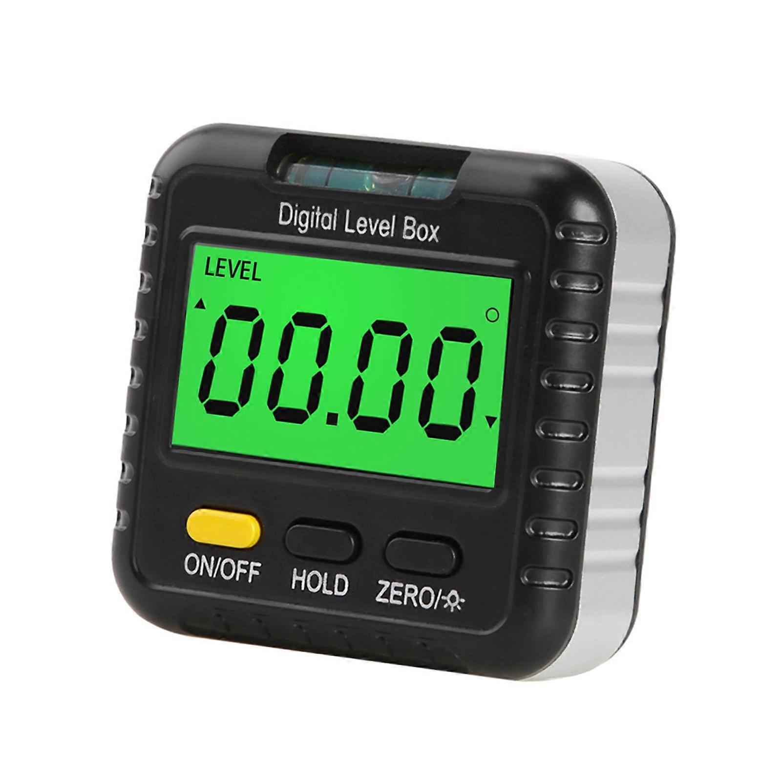 Digital Angle Finder Gauge 360 Degree Mini Digital Protractor Inclinometer Magnetic Angle Cube Electronic Level Box with LCD Display & Horizontal Bubb