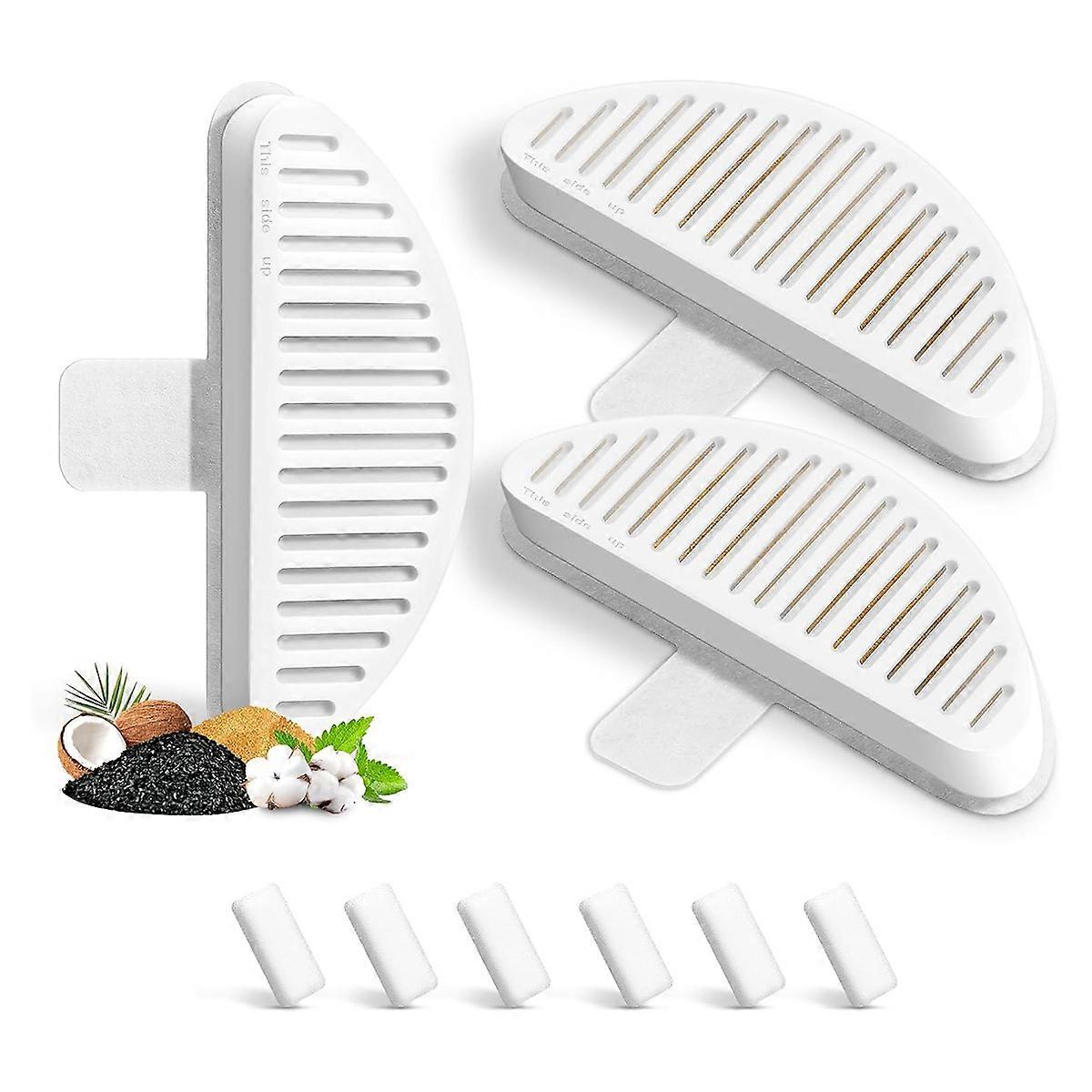 Cat Fountain Filters, 3 Pack Replacement Filters & 6 Pack Replacement Filter Sponges for 67Oz/2L Au