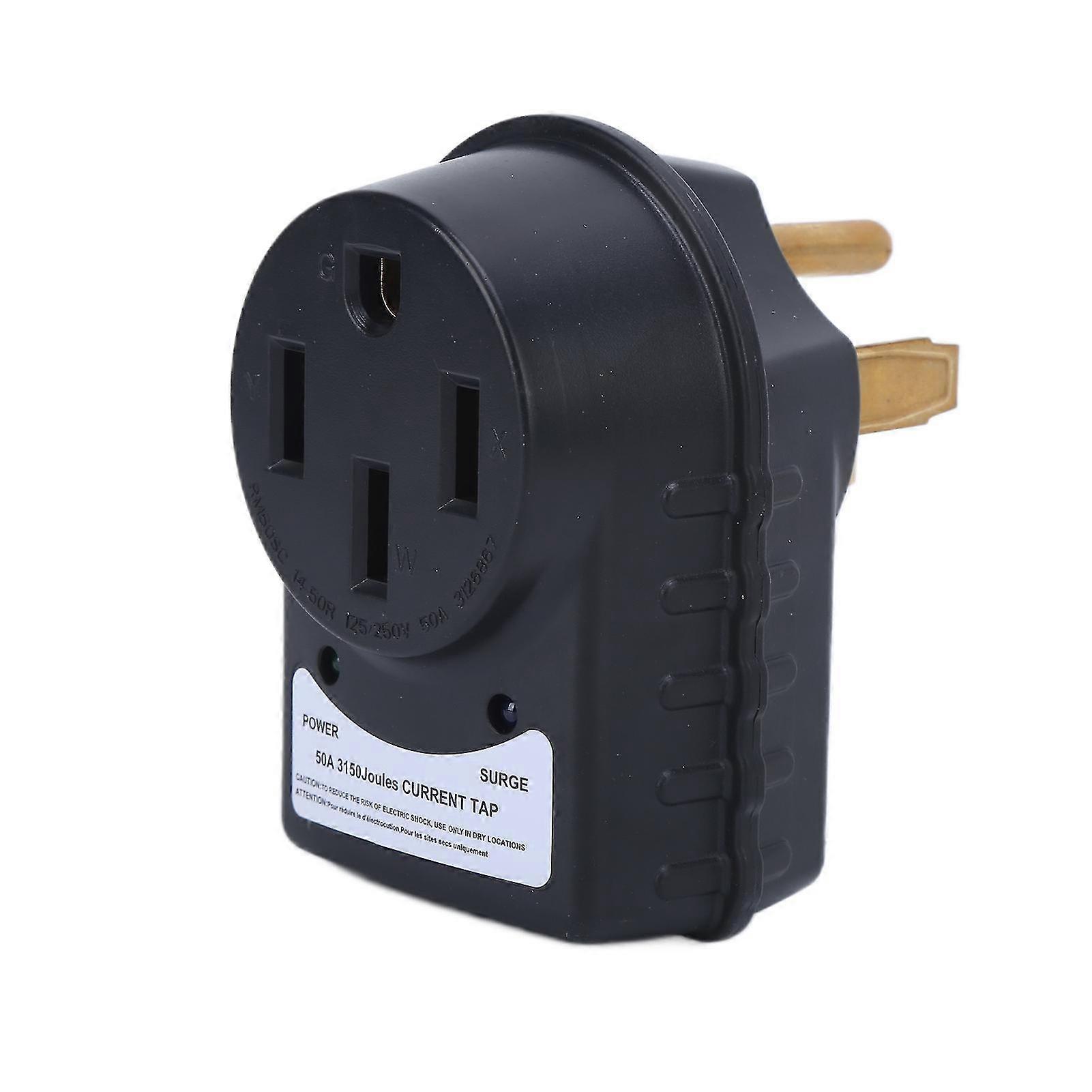 125/250v Rv Sur Protector 50a To 50a Fe Adapter Plug 3150j With Led Indicator For Travel Trailers S E2u611