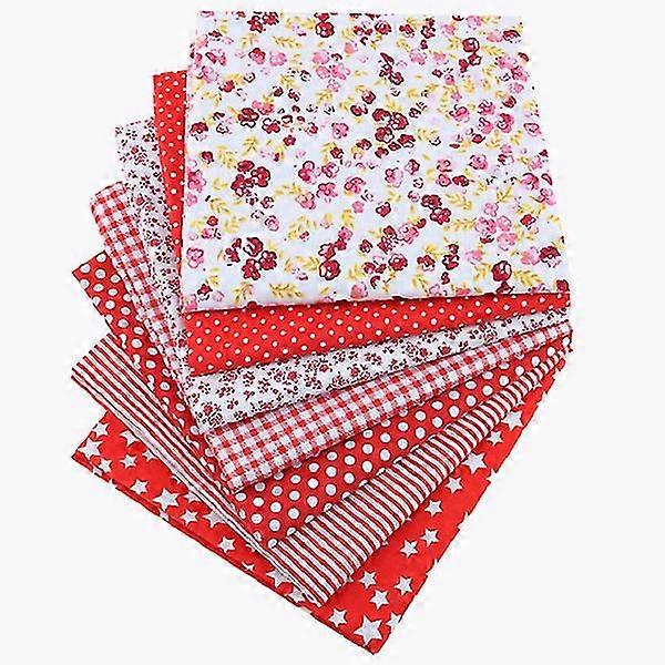 7pcs/set Floral Algodón Tela De costura Patchwork Patchwork Quilted Fabrics Diy Home Textile