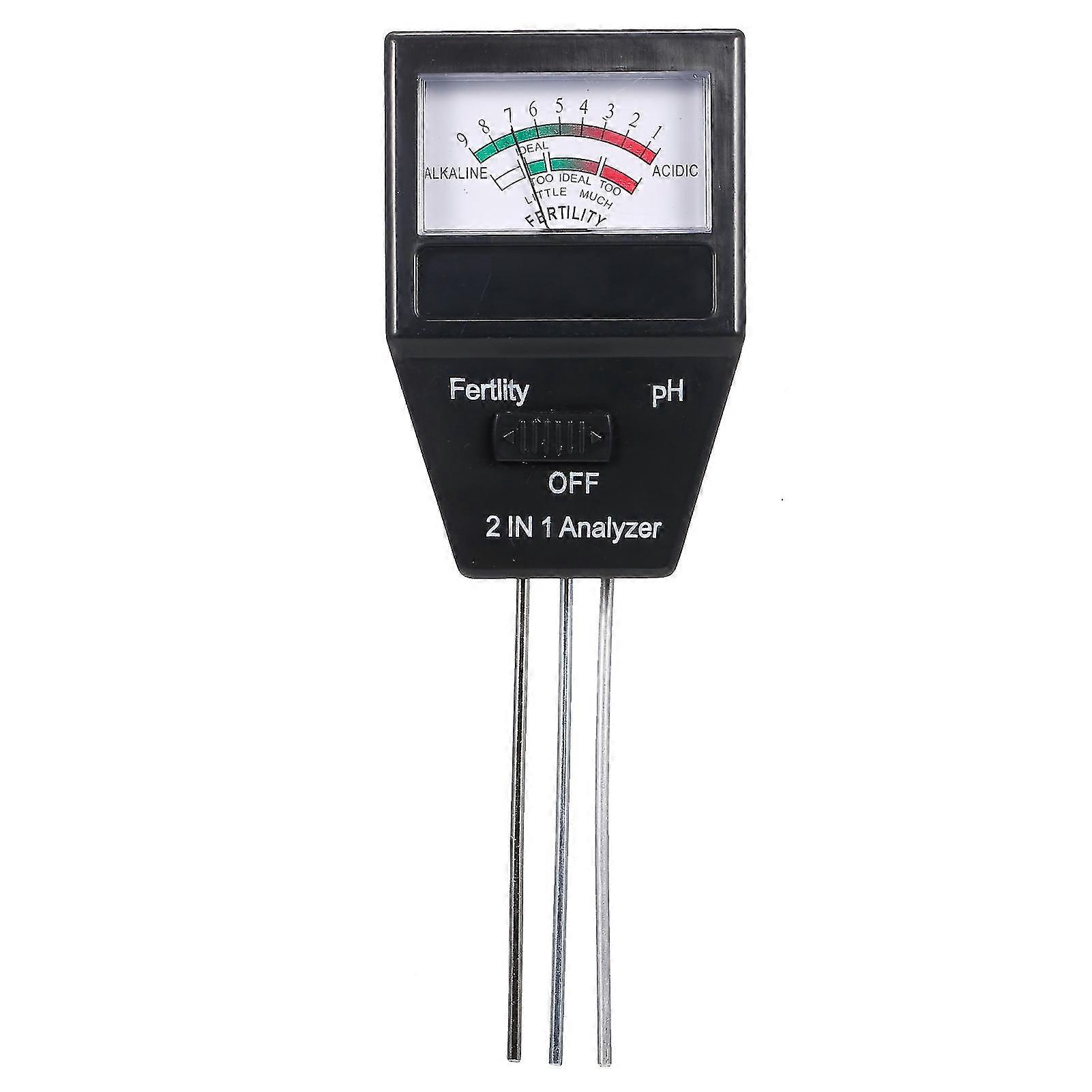 2-in-1 מד pH קרקע בודק פוריות בודק pH בודק קרקע לגינה חווה דשא מקורה טיפול בצמחים חיצוניים