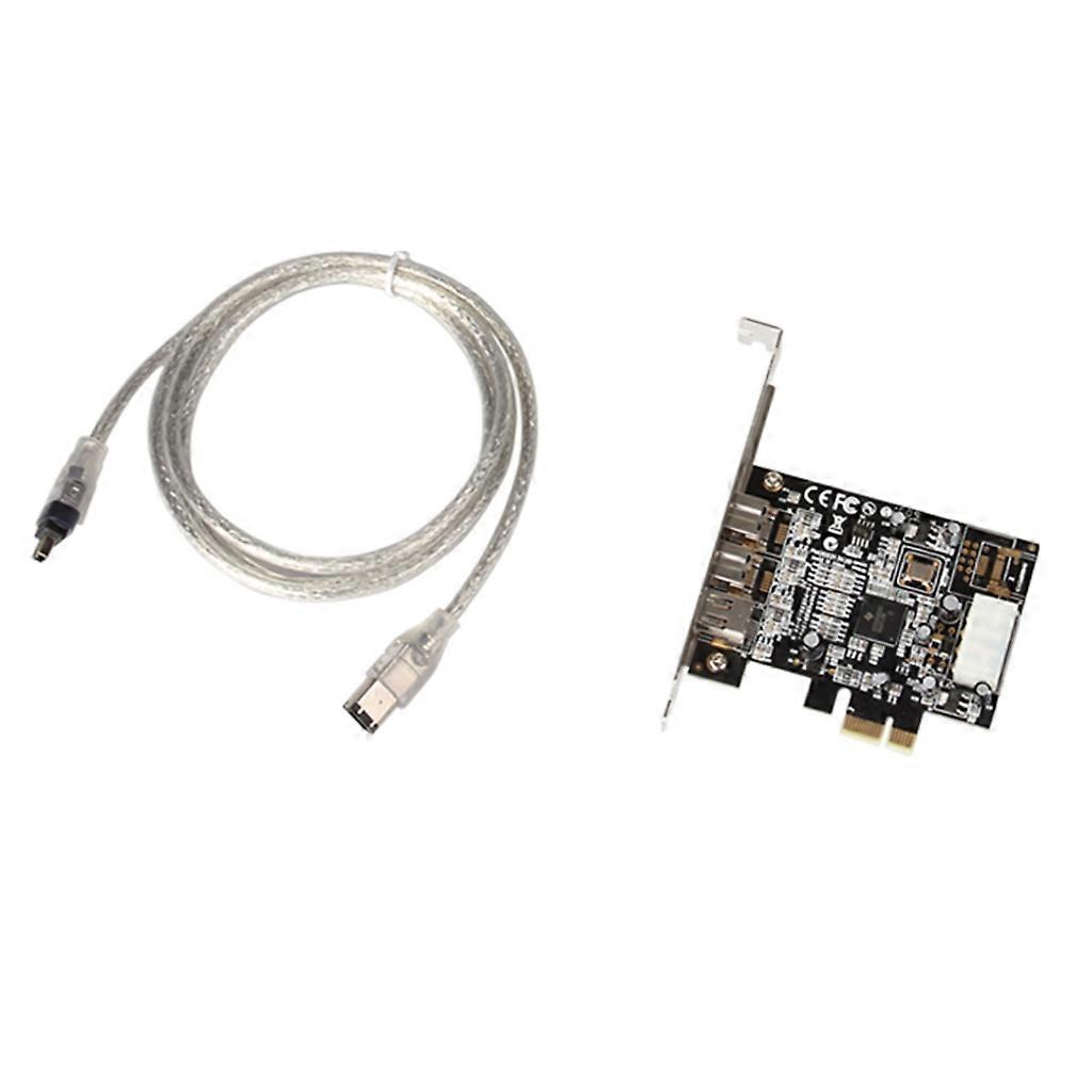 1394 Expansion Card PCIE 1X to IEEE 1394 Video Adapter for Desktop PC Accessory