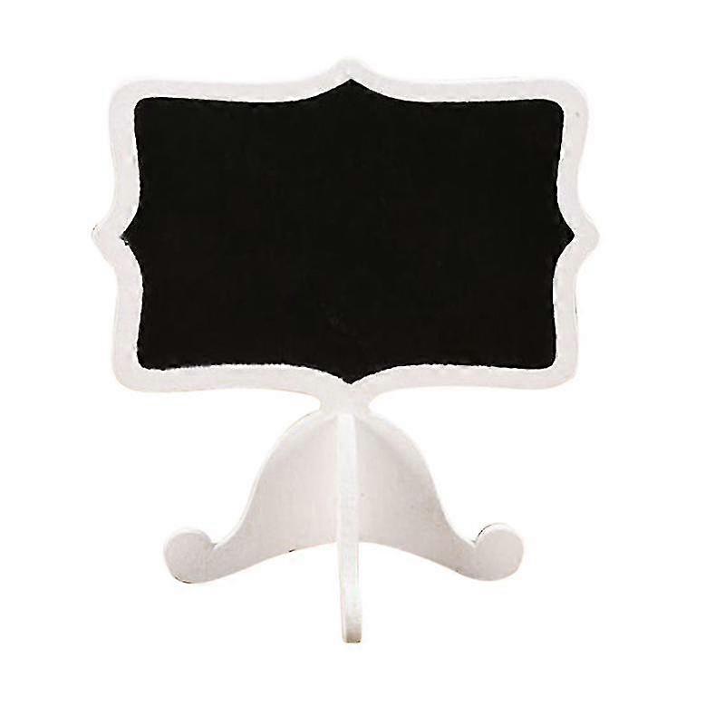 10pcs Mini Chalkboards With Support Wood Message Board Signs Dinner Party Table Decoration Blackboard With Angle (white)