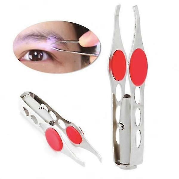 Tweezers With Led Light Silver Hy