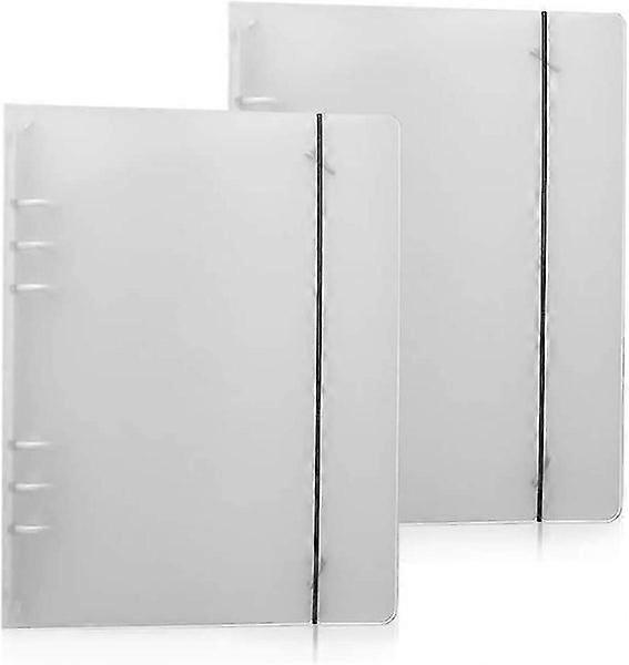 2pcs A5 Translucent Plastic 6-Ring Binder Protector Cover for DIY Scrapbooking