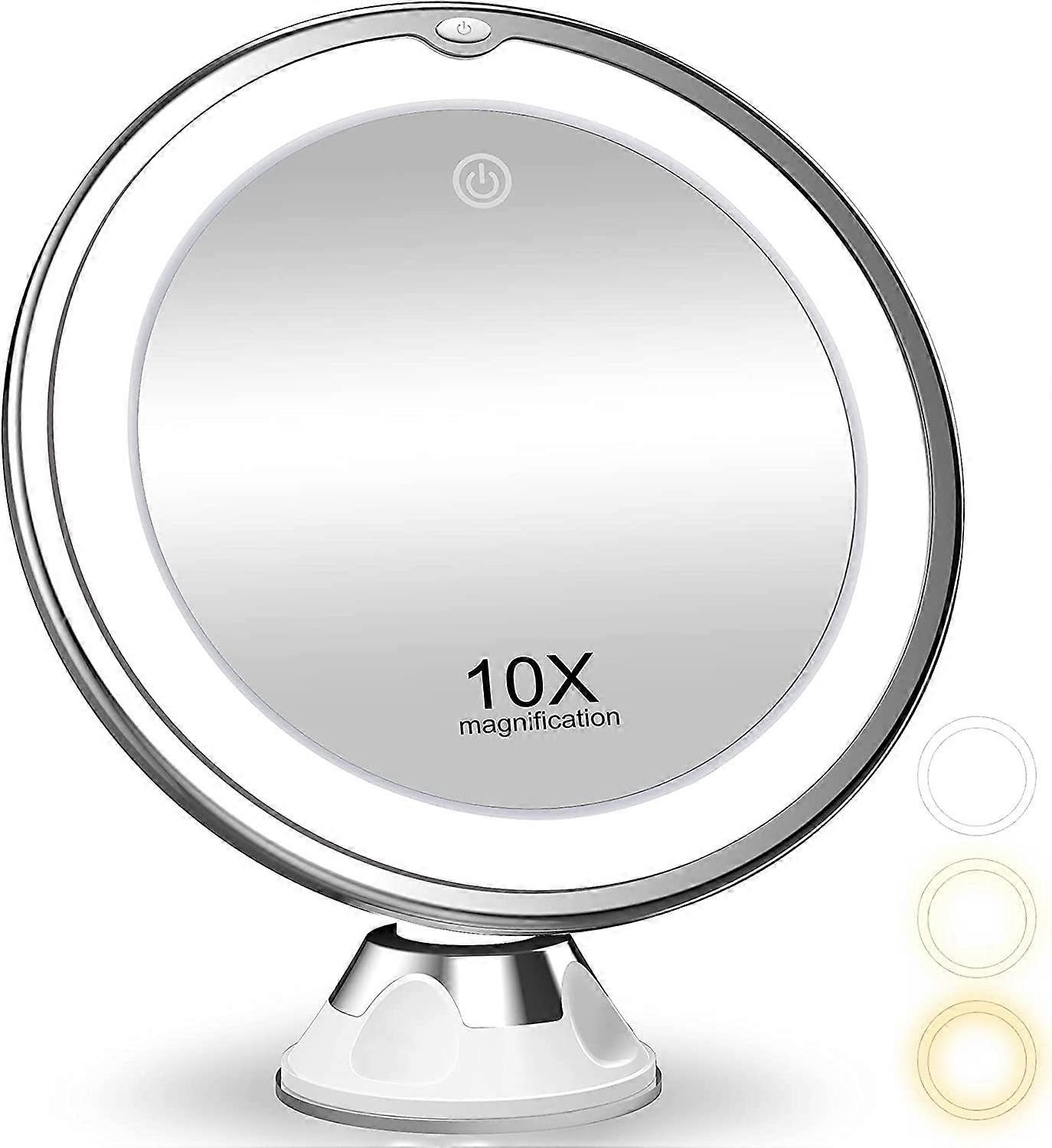 Specchio cosmetico LED con luce e ingrandimento 10x
