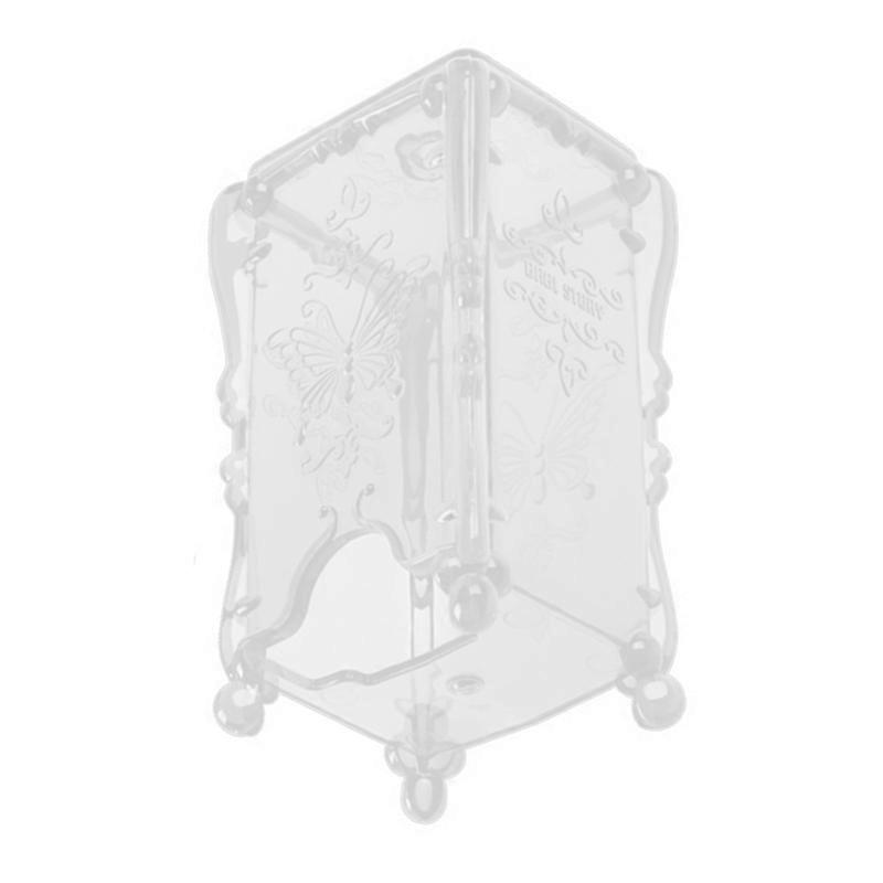 Makeup Organizer High Capacity Dust-proof Transparent Visible Buttlefly Cameo Craft Cotton Pad Dispenser for Bathroom KAESI