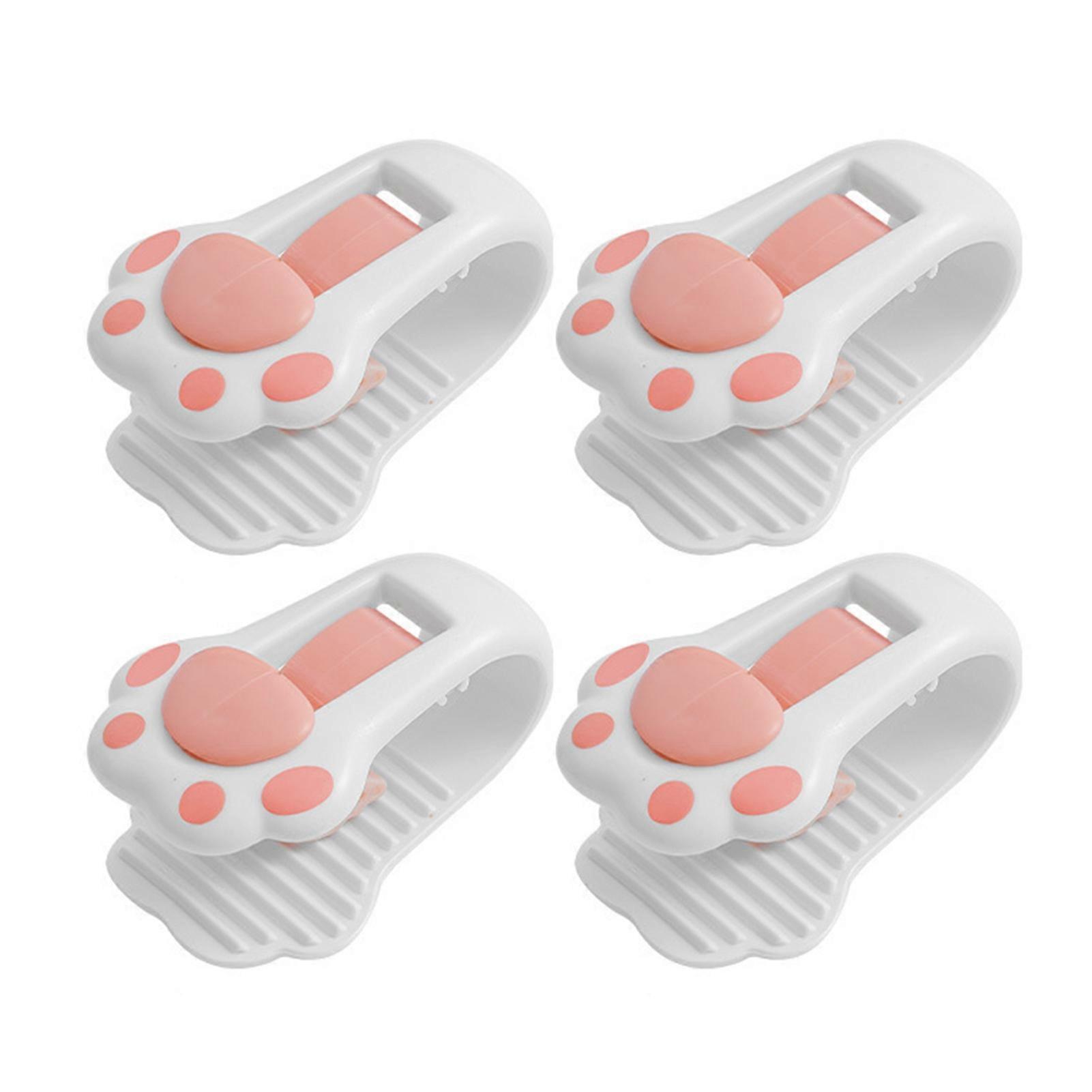4Pcs Bed Sheet Clip Slip-Resistant Fasteners Securely Non-invasive Quilt No Needle Stress-resistant Cat Paw Quilt Bed Cover Gripper Bedroom Supply KAE