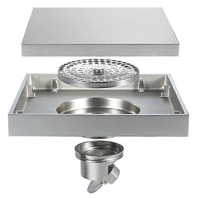 Floor Drain Tile Insert Square Floor Waste Grates Bathroom Invisible Shower Floor Drain 150X 150MM
