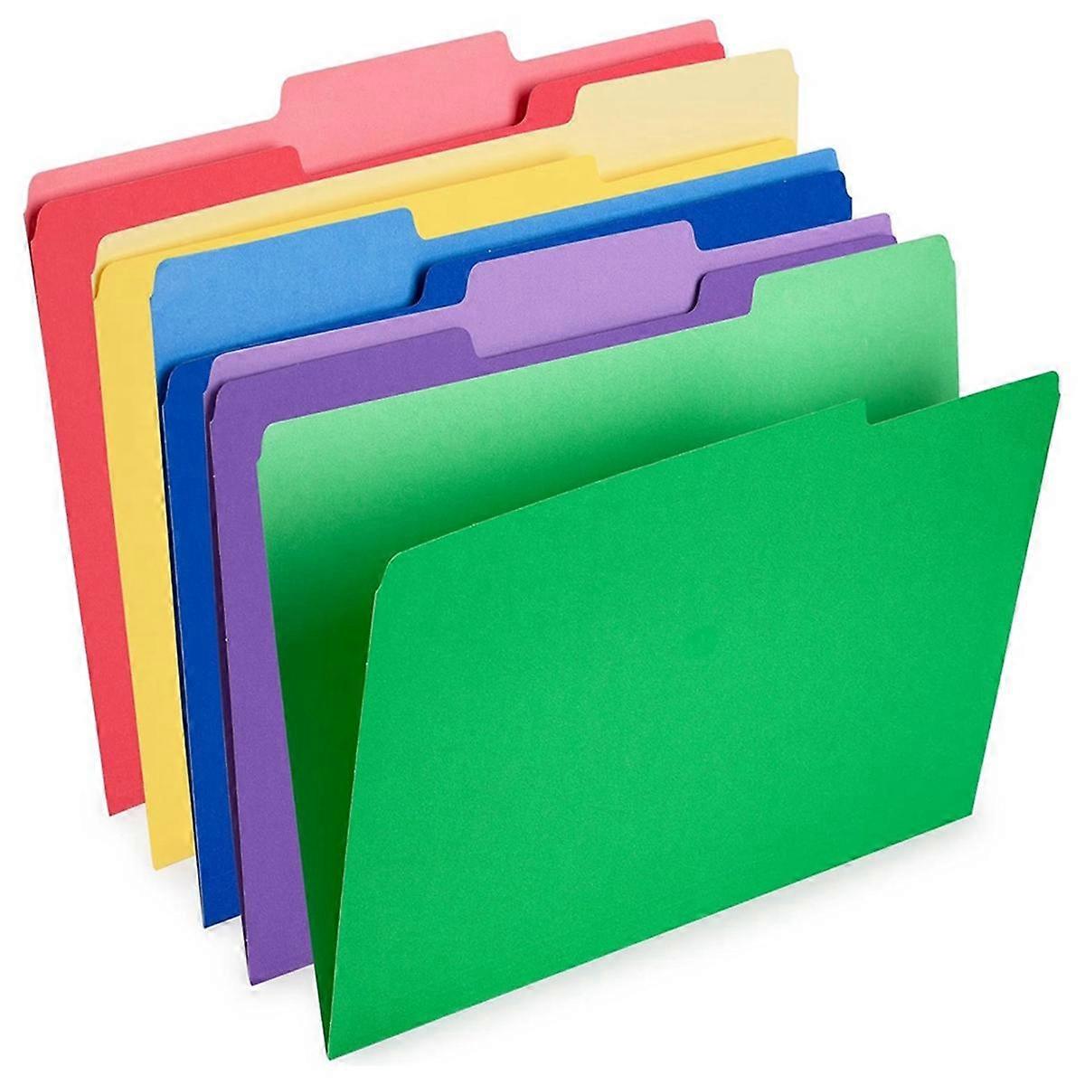 Colored File Folders - Colored Folders - Colored File Folders Letter Size - (30 Pack, 8.5 X 11In,1/