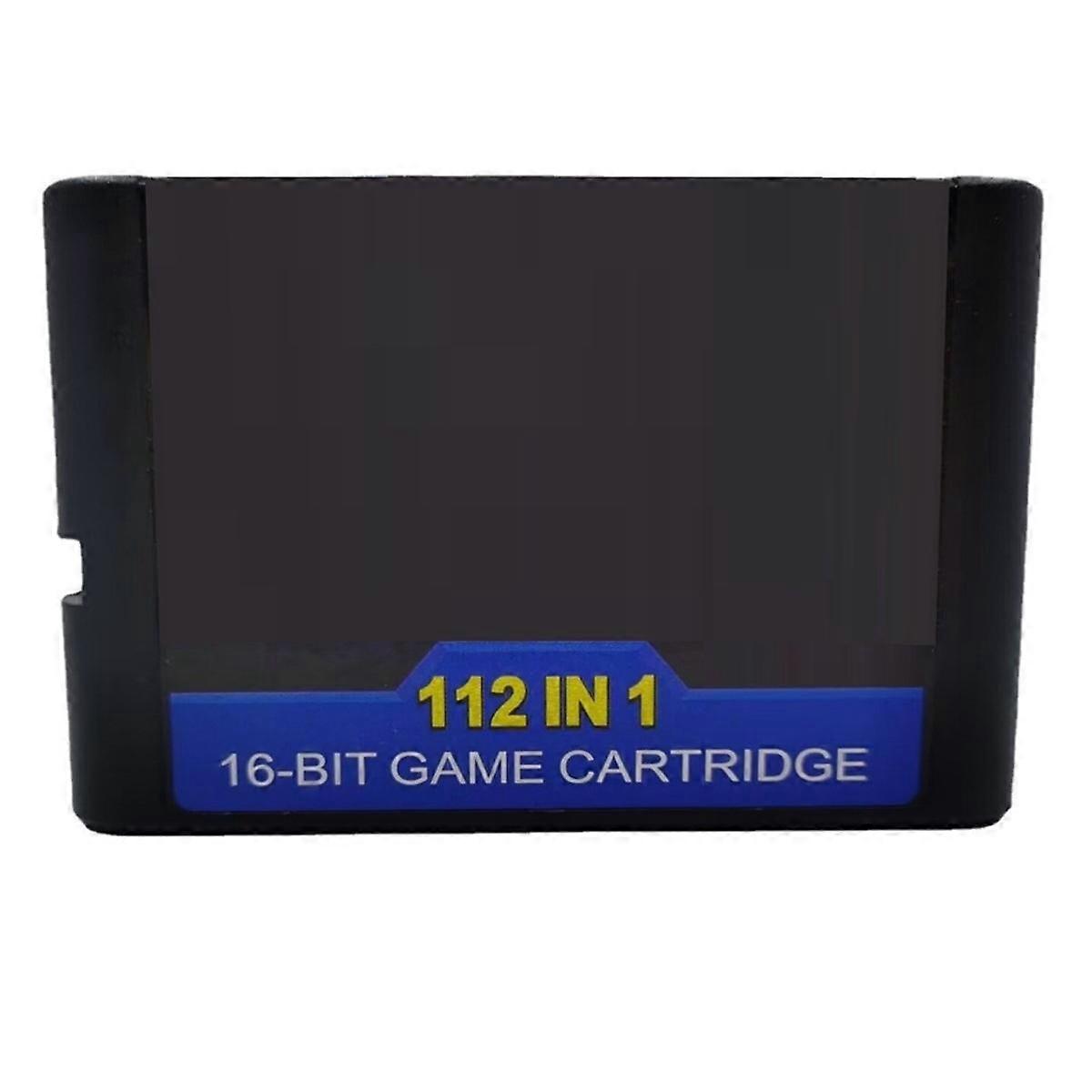 112 in 1 Game 16 Bit Game Card for Megadrive Game for PAL and NTSC, Black