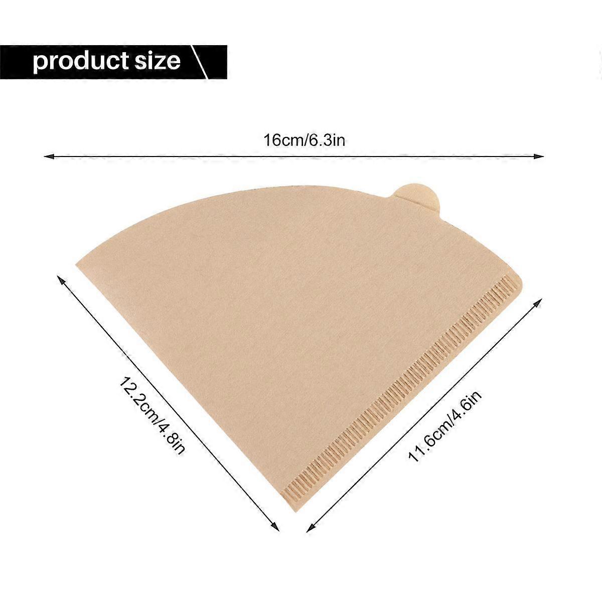 200 STÜCKE Kaffeefilter, 2 Kegelpapier, 1-4 Tassen, Naturpapier-Kaffeefilter für V60, Kaffeetropfer
