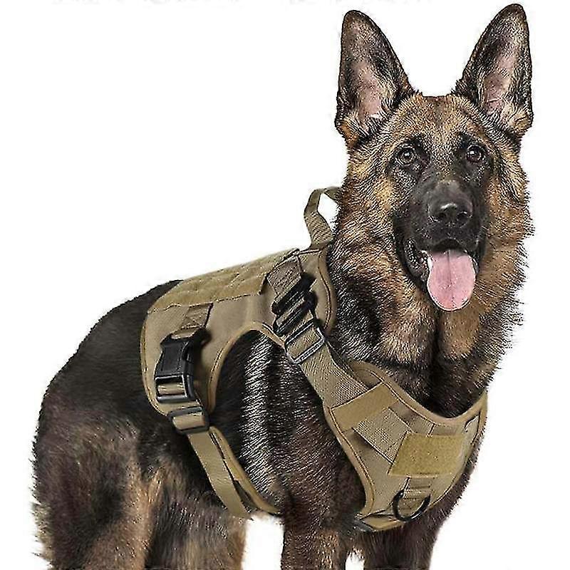 Tactical Dog Harness Nylon Handle Adjustable Training Harness Pet Working Vest