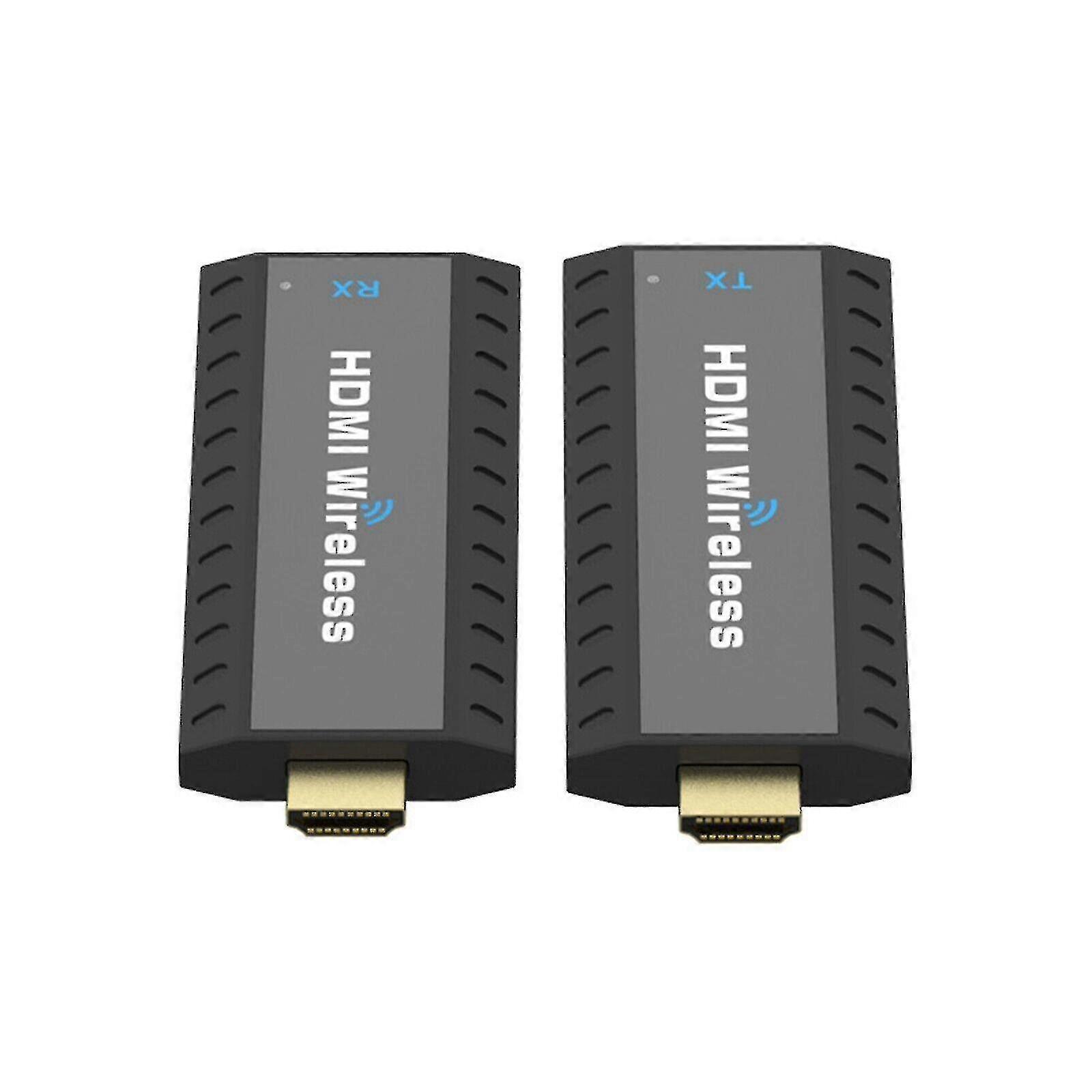Rion Wireless Hdmi Extender Video Transmitter Receiver Screen Mirror 1 Pc To 2 Tv