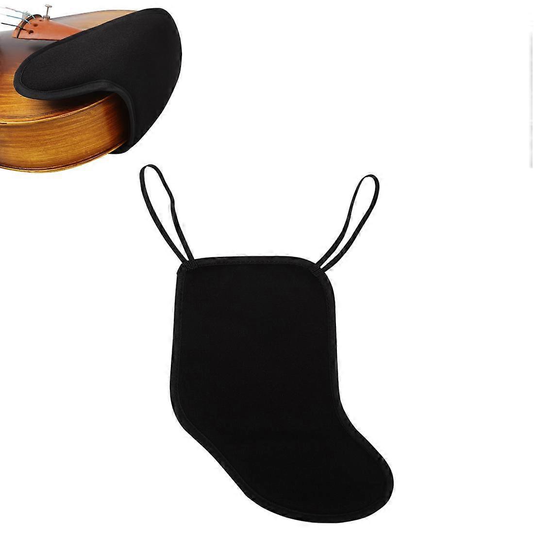 Violin Chin Shoulder Rest Soft Cotton Pad Sponge Cover Protector For Bridge Black