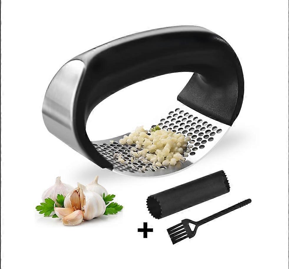 Stainless steel garlic press, easy to clean