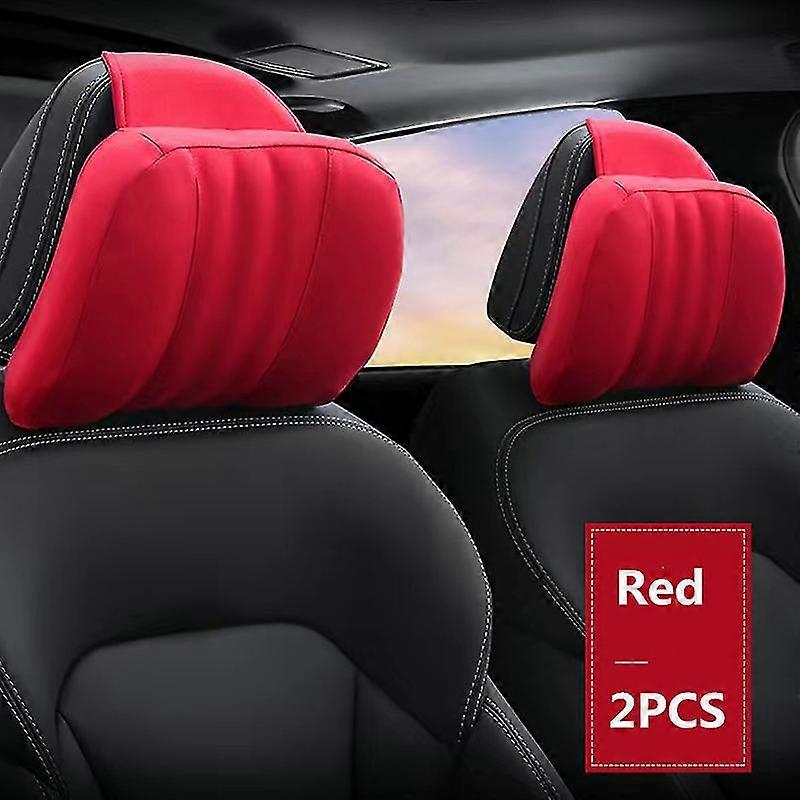 High Quality Memory Foam Car Headrest Pillow S-class Soft Pillow Suede Fabric Comfortable Neck Pillow Seat Cushions Support