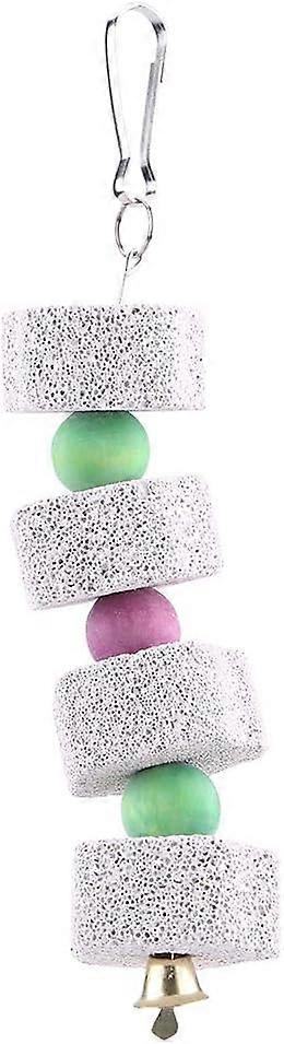 Grinding Beak Calcium Stone,Parrot Bird Teeth Grinding Stone Hanging String Chewing Toy for Hamster Chinchilla