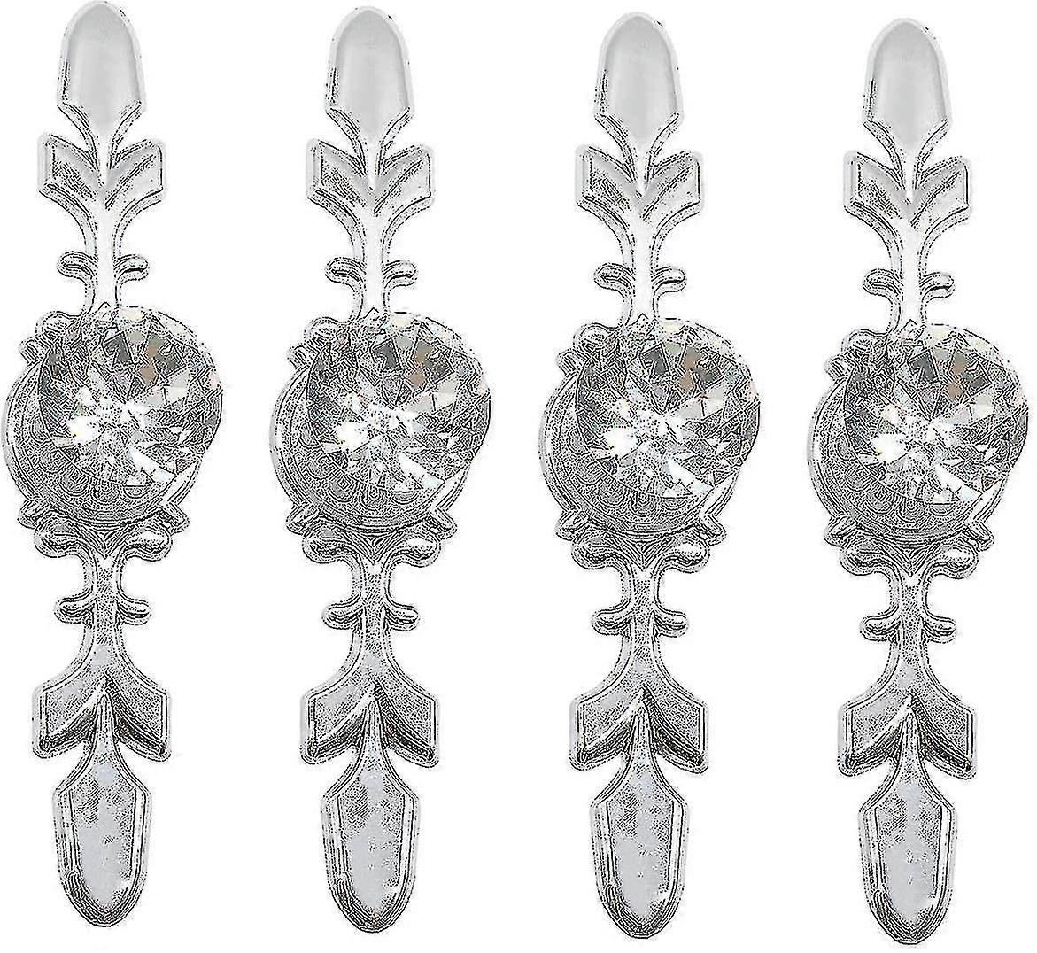 4 قطعة مجموعة كريستال مقبض الباب، خزانة ملابس مقابض مجلس الوزراء، الماس كريستال درج سحب مقبض الباب خزانة الأثاث الأجهزة (170mm)