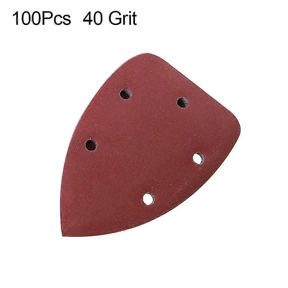 50/100pcs 40-320 τρίγωνα τρίγωνων που γυαλίζουν τα φύλλα δίσκων λείανσης γυαλόχαρτων