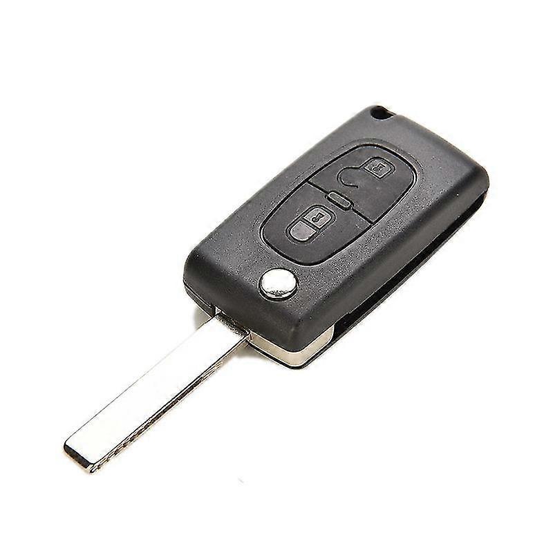 2 Buttons Plastic Remote Flip Key Shell Replacement For Peugeot 207 307 308 Uncut