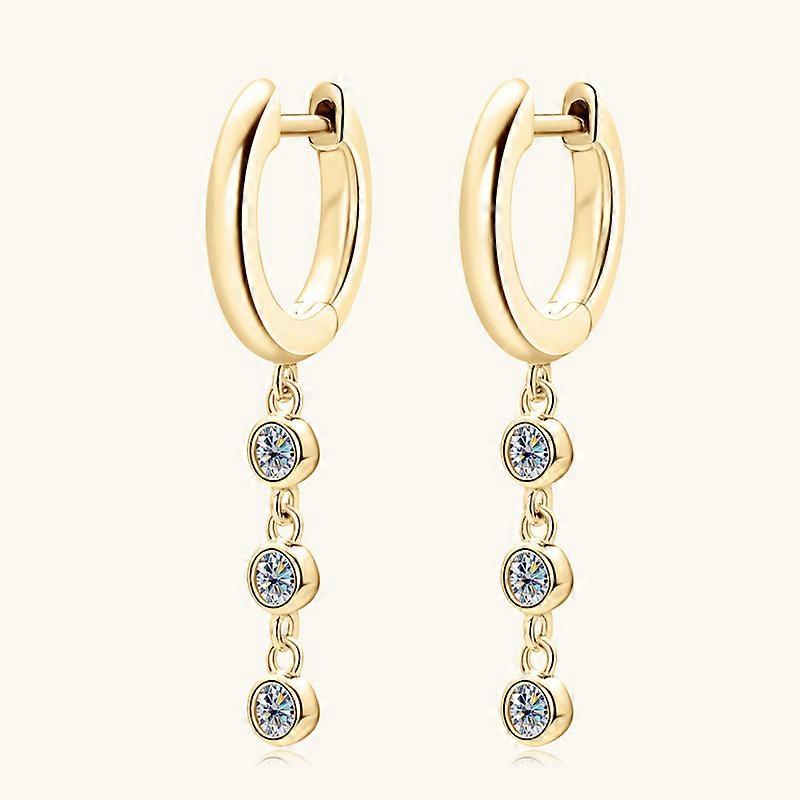 Moissanit Quasten Ohrringe 925 Silber