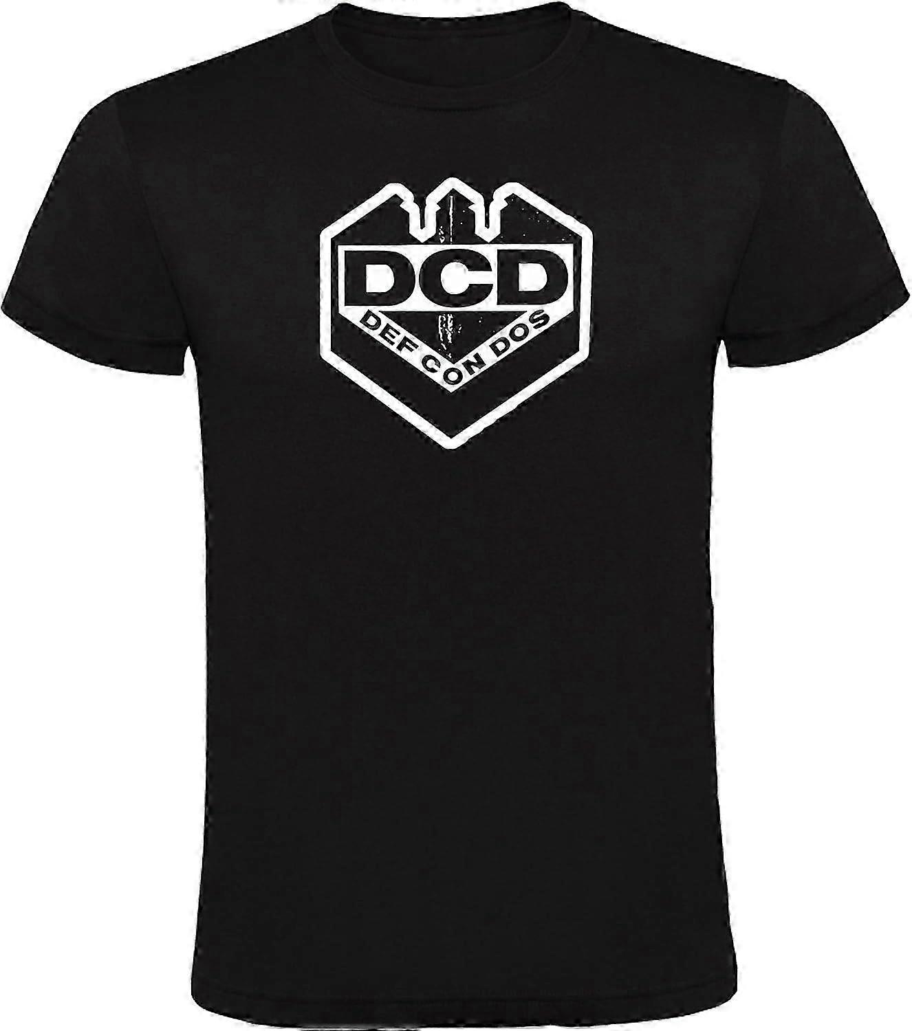 Camiseta Negra Def con Dos Logotipo Homem 100% Algodn Mangas Cortas Material retro trendy