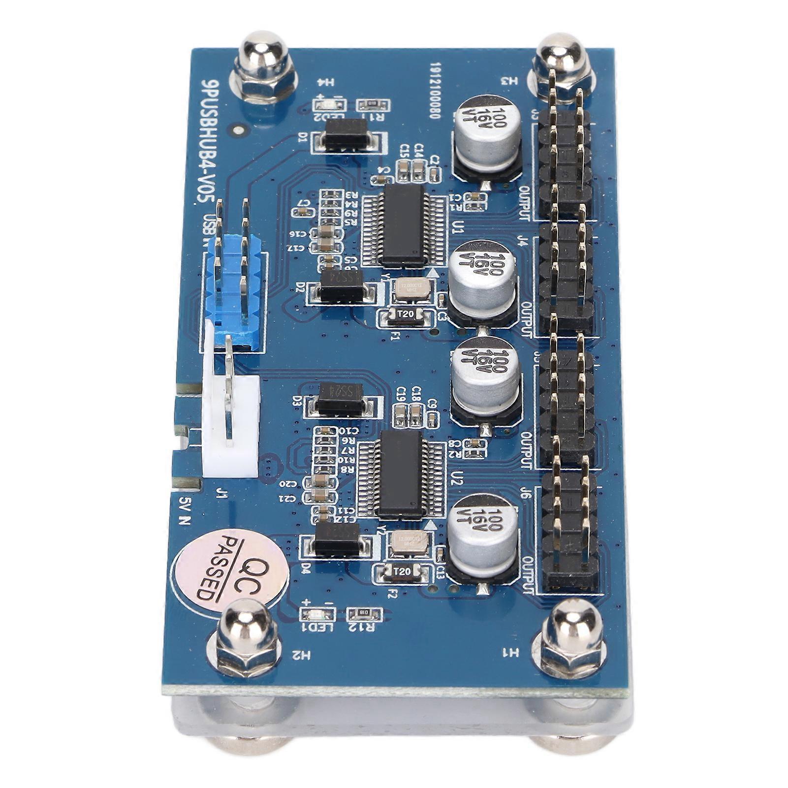 9 Pin USB Header Male to 4 Female Extension Cable for Windows OS X Linux Chrome OS