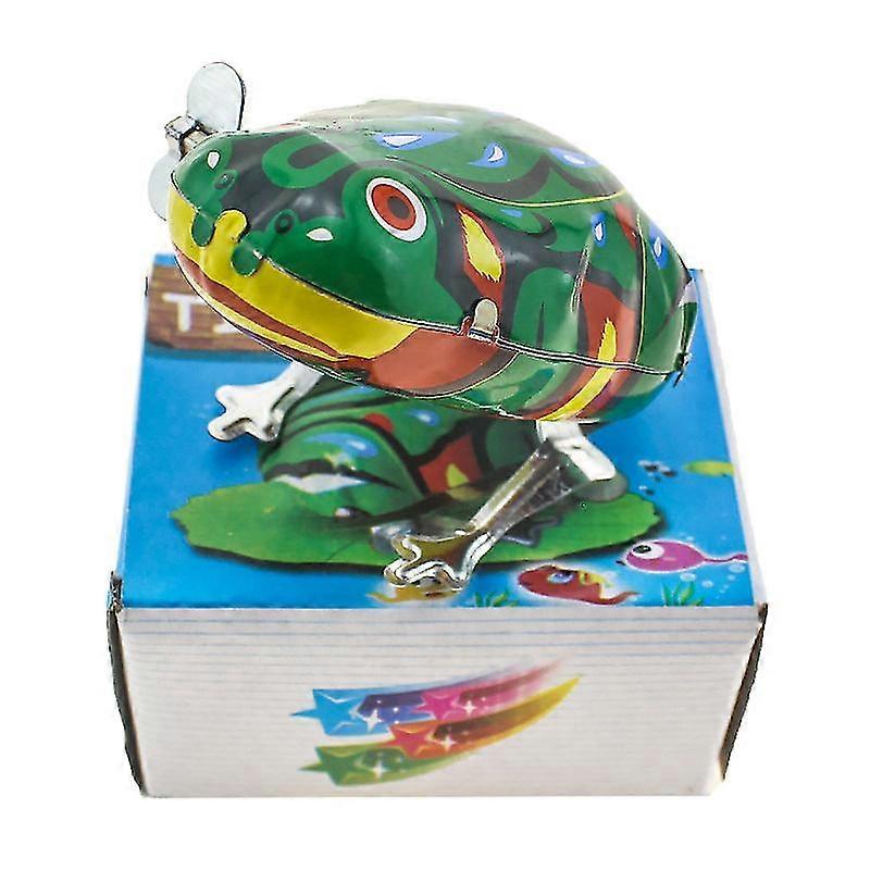 1 Pcs High Quality Alloy Iron Frog Clockwork Toy
