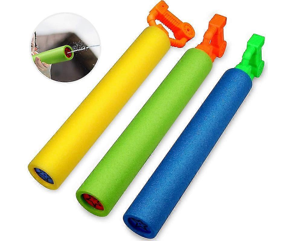3-Pack Foam Water Blaster Shooters for Outdoor Pool Fun