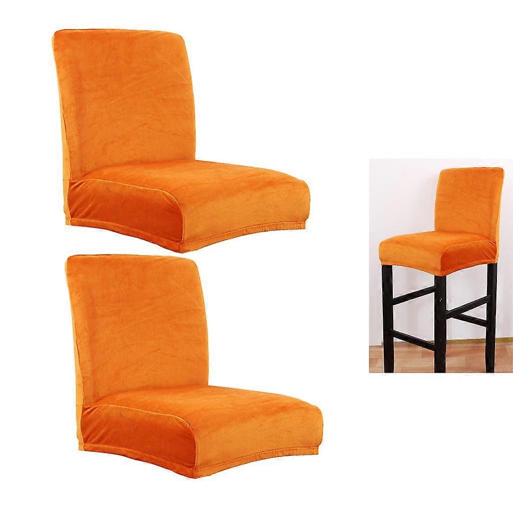 2xStretch Short - Black Backrest - Cover - Bar Stool - Cover -