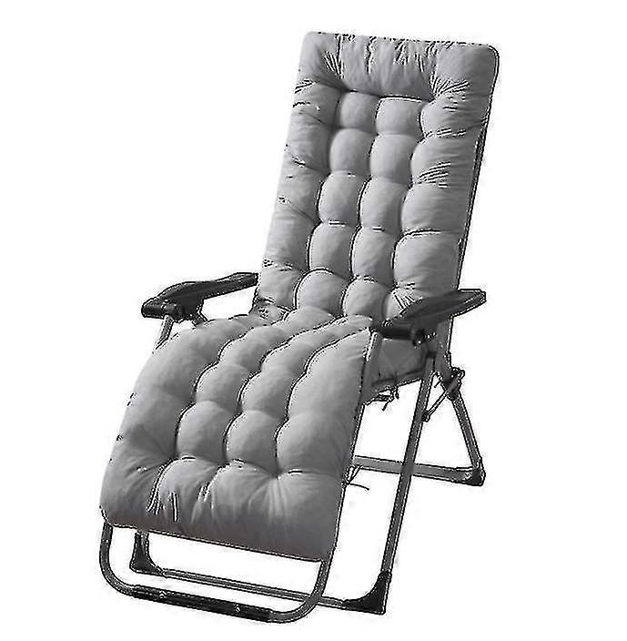 Wicker Chair Art High Cushion Cloth Back Recliner Thick Pad Ins Gardengray