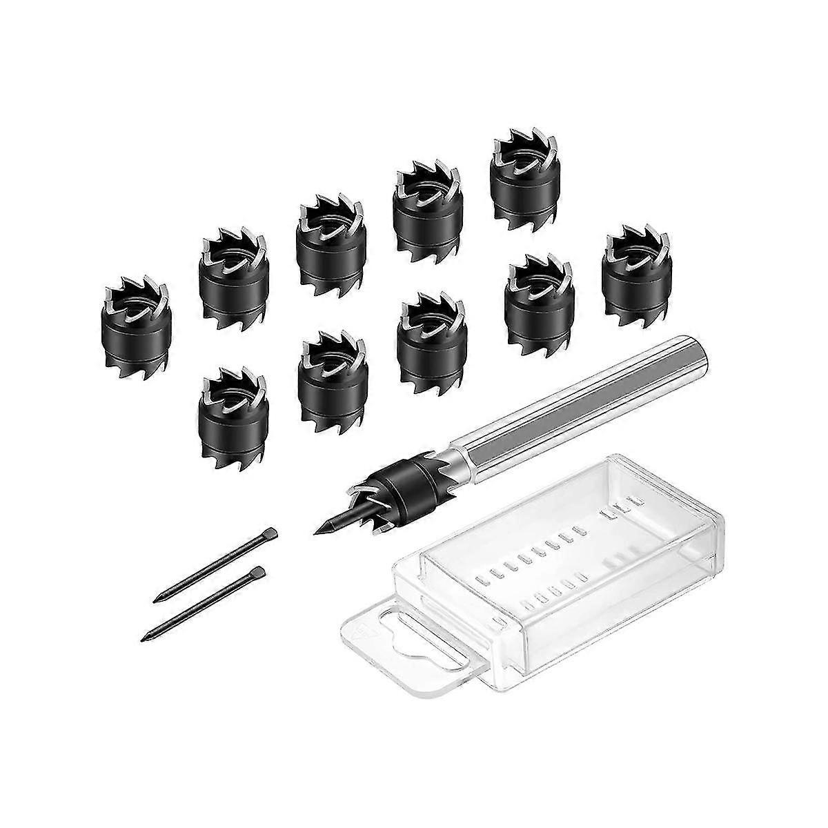 Set de 13 bucăți de tăiere pentru sudură în puncte, burghie de îndepărtare a tăietorului de sudură în puncte HSS de 3/8, pentru îndepărtarea găurilor de tăiere pentru putere
