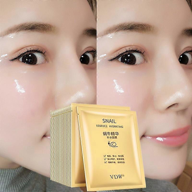 100% Silk Sheet Snail Essence Snail Collagen Essence Facial Mask Sheet For Moisturizing, Soothing and Nourishing