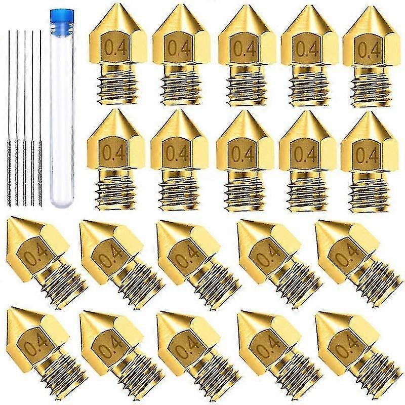 Extruder Mk8 0.4mm Nozzles Cleaning Needles Set For 3d Pri Cr-10 Ender 3 5