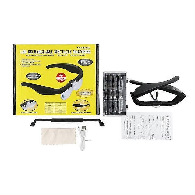 Magnifying Glass Led Magnifier 1.5X 2.5X 3.5X 5.0X USB Rechargeable Reading Magnifier for Reading Jewelers Watchmaker Repair