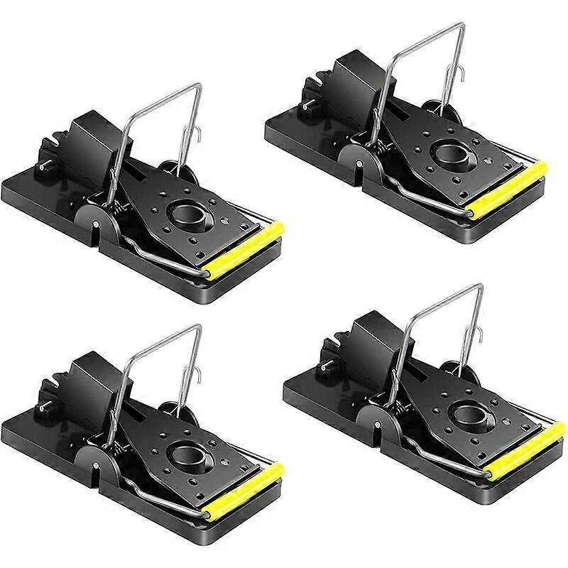 Mousetrap (set of 4) for indoor kitchen home garden, new strong spring mousetrap, safe, sensitive, effective and easy to use