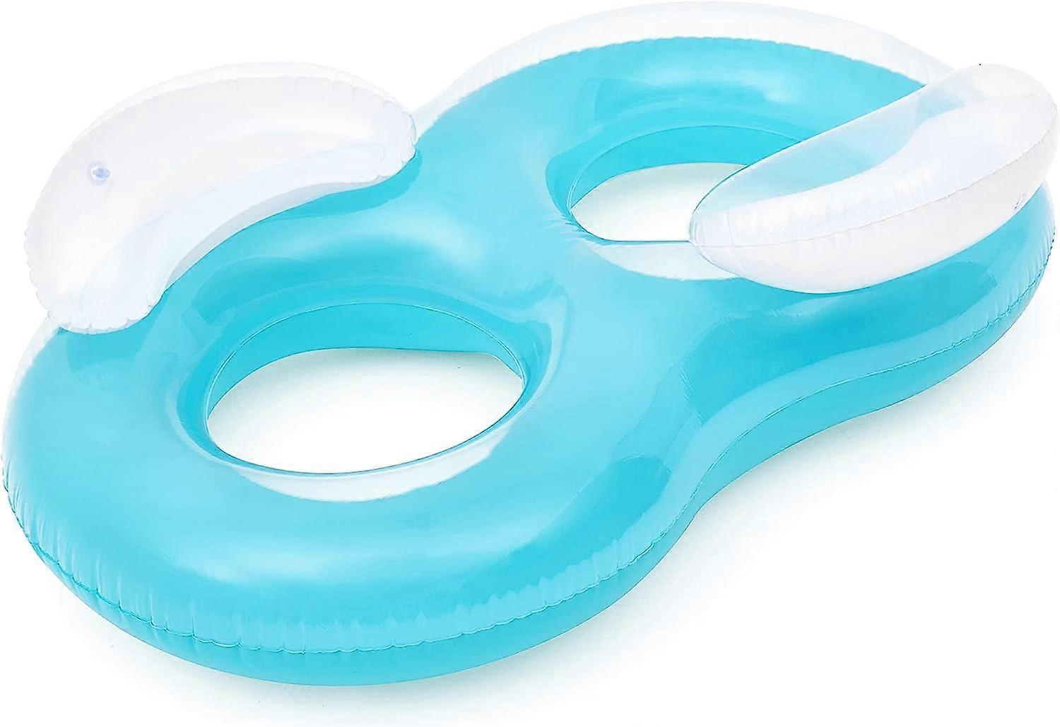 43009 2-seater round buoy with double ring rear 188 x 117 cm