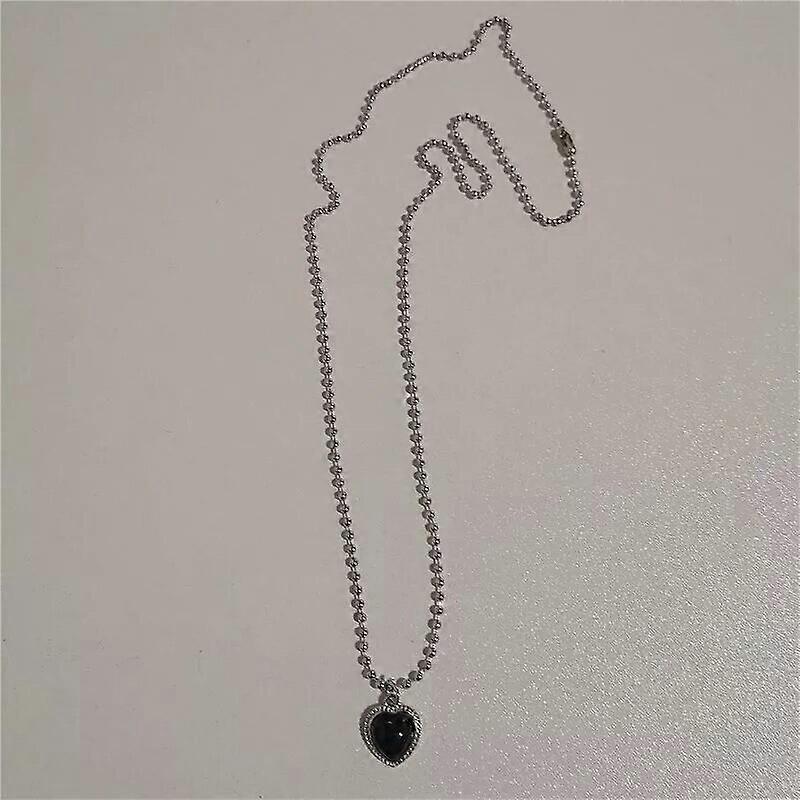 Kpop וינטאג' גותי פאנק לב שרשרת תליון פנינה שרשרת מתכת לנשים קולארס אסתטי גראנג' EMO תכשיטים Y2K אביזרים