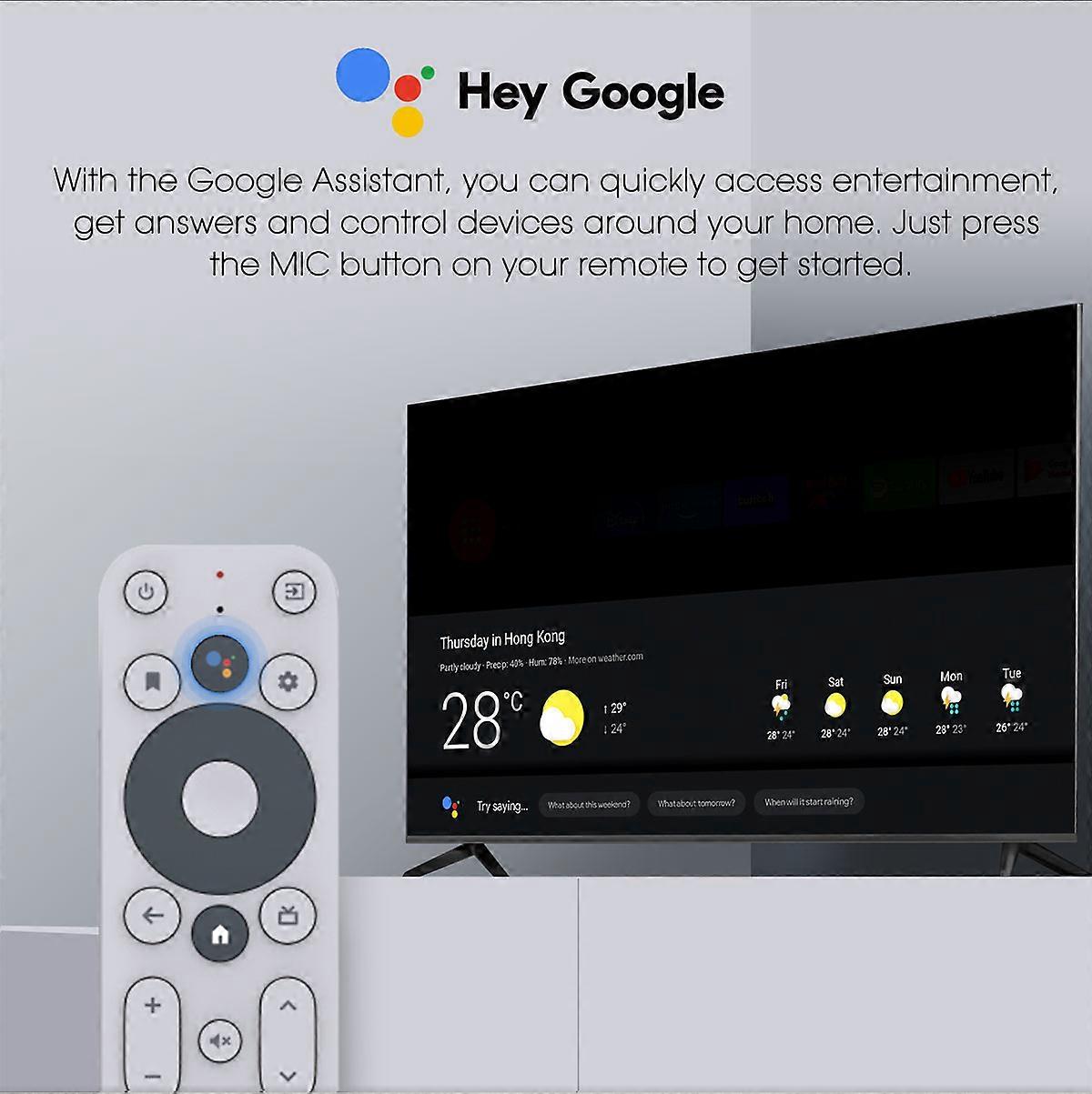 MECOOL KM2 TV Box Android 10 ATV – Netflix 4K Certificato, Widevine L1, Telecomando Vocale, 2GB+8GB