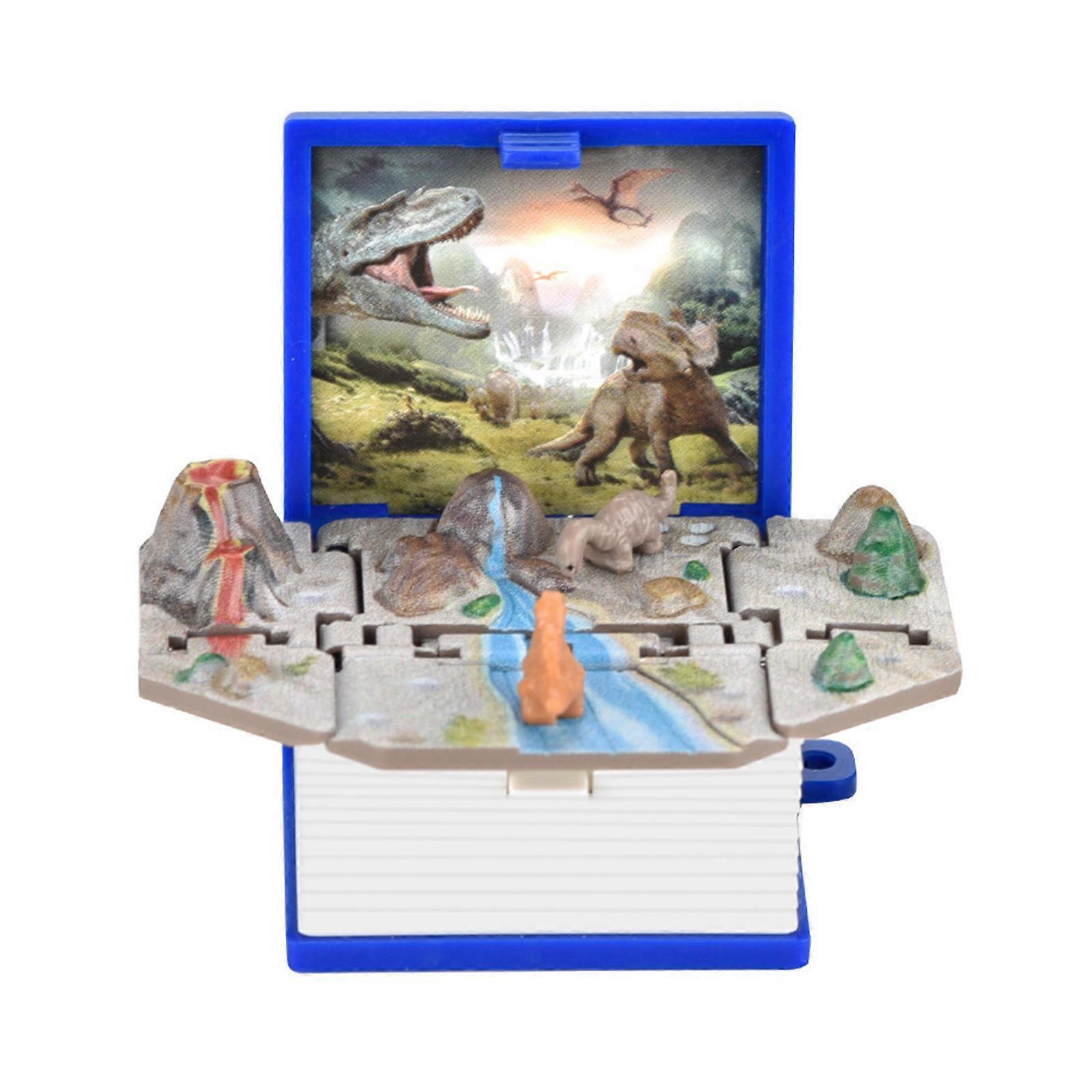 3d Dinosaur Book Keychain - Mini 3d Foldable Pop-up Dinosaur World Book Keychain - Cute Keychian For Kids And Adults