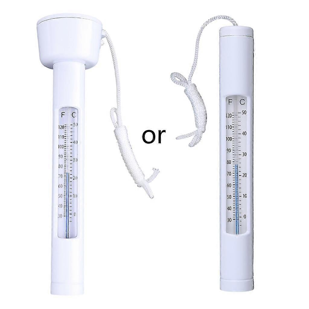 Swimming Floating Pool Thermometer White Pool Water Thermometer With String