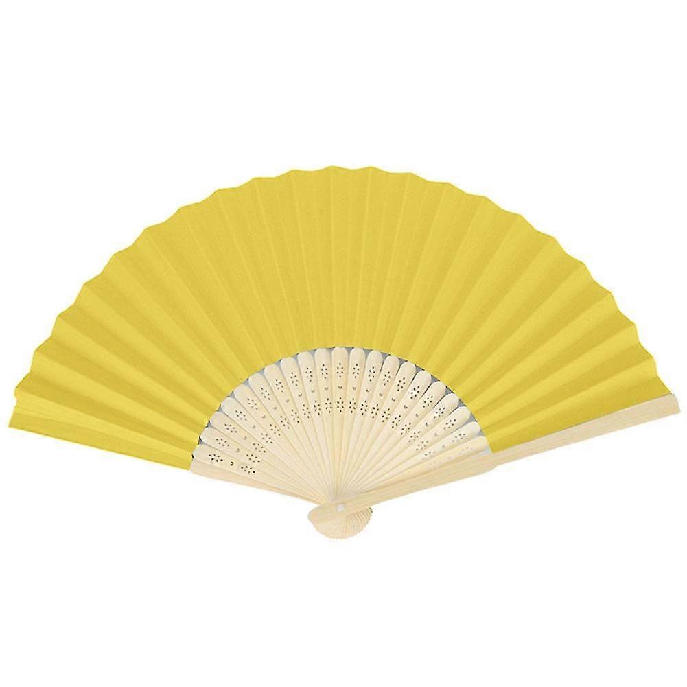 Chinese Style Blank Folding Hand Held Bamboo Paper Pocket Fan