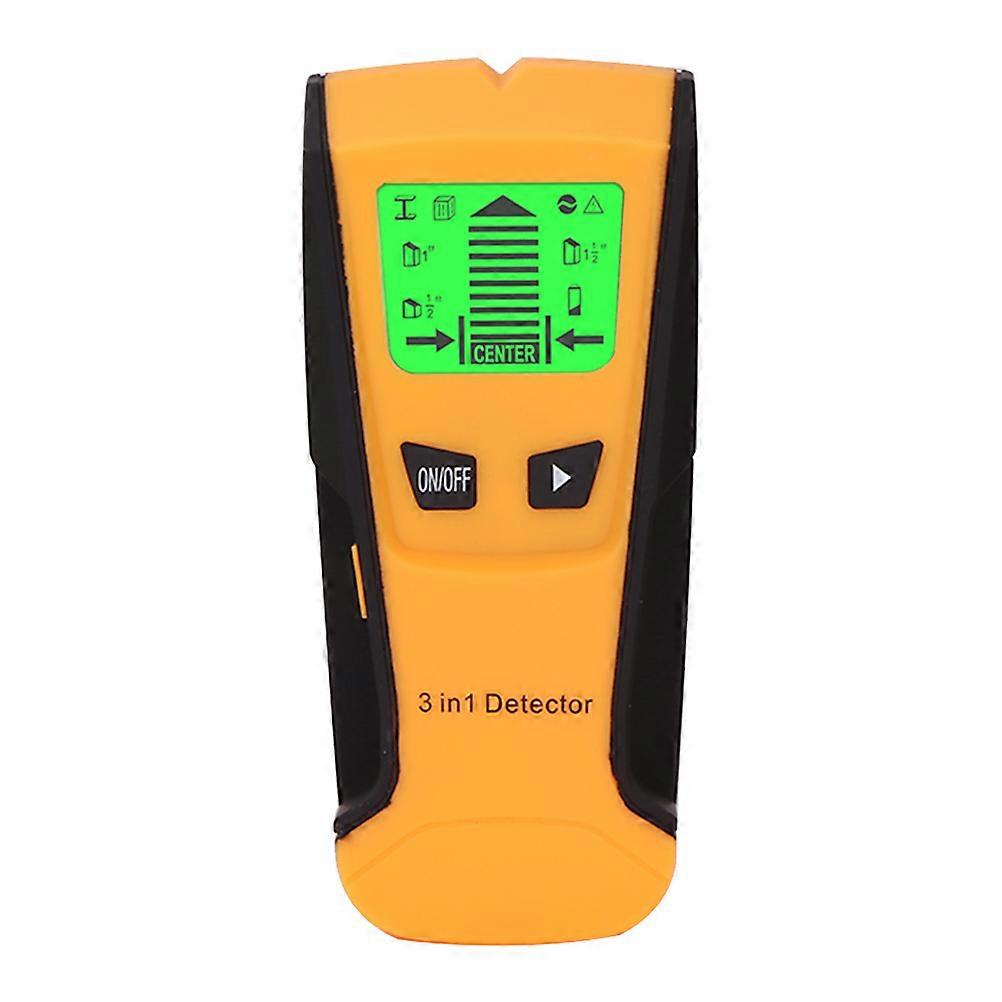 Multi-Scanner Stud Finder Stud Wall Sensor Finder Center-Finding Metal Wood Studs AC Voltage Live Wire Detector without Battery (Orange)