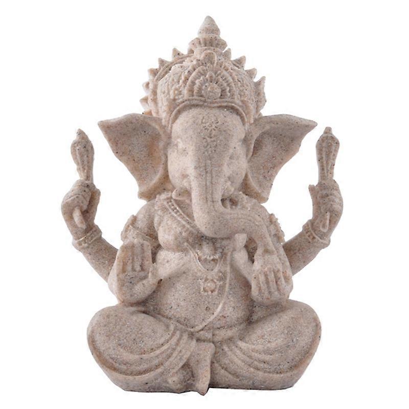 Decorative Sculpture Anti-fade Mysterious Durable Retro Elephant-Headed Statue for Home