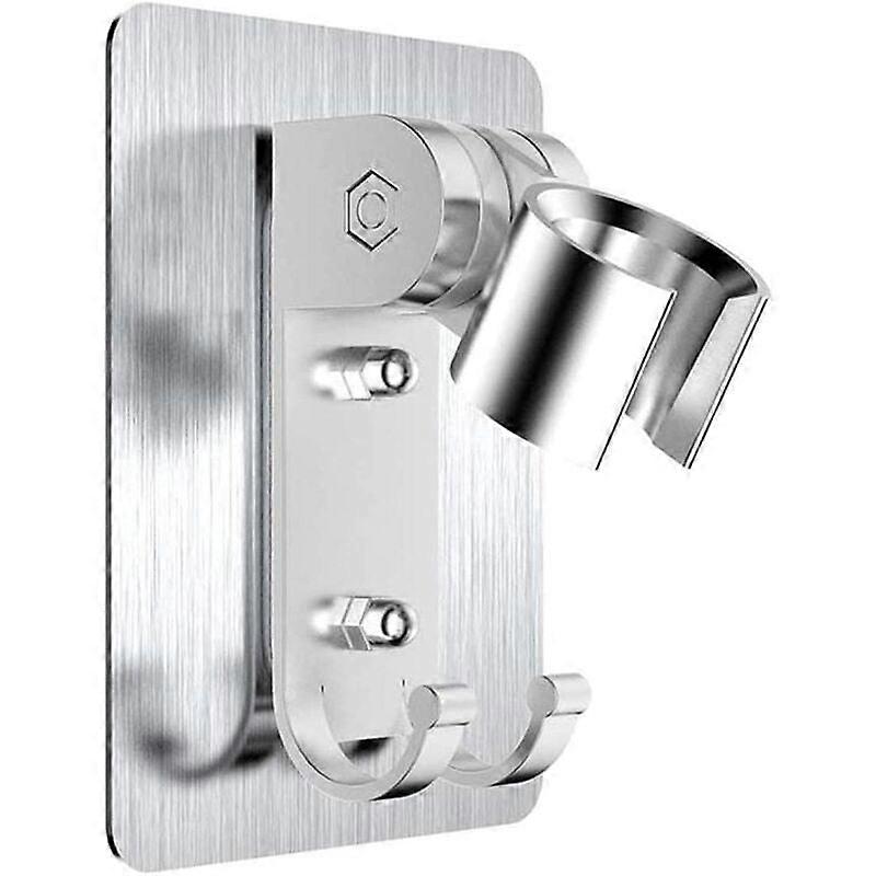 Shower Bracket Wall Mount Bracket Self-Adhesive Handheld Shower Bracket Universal Adjustable Handheld Shower Bracket with Hook