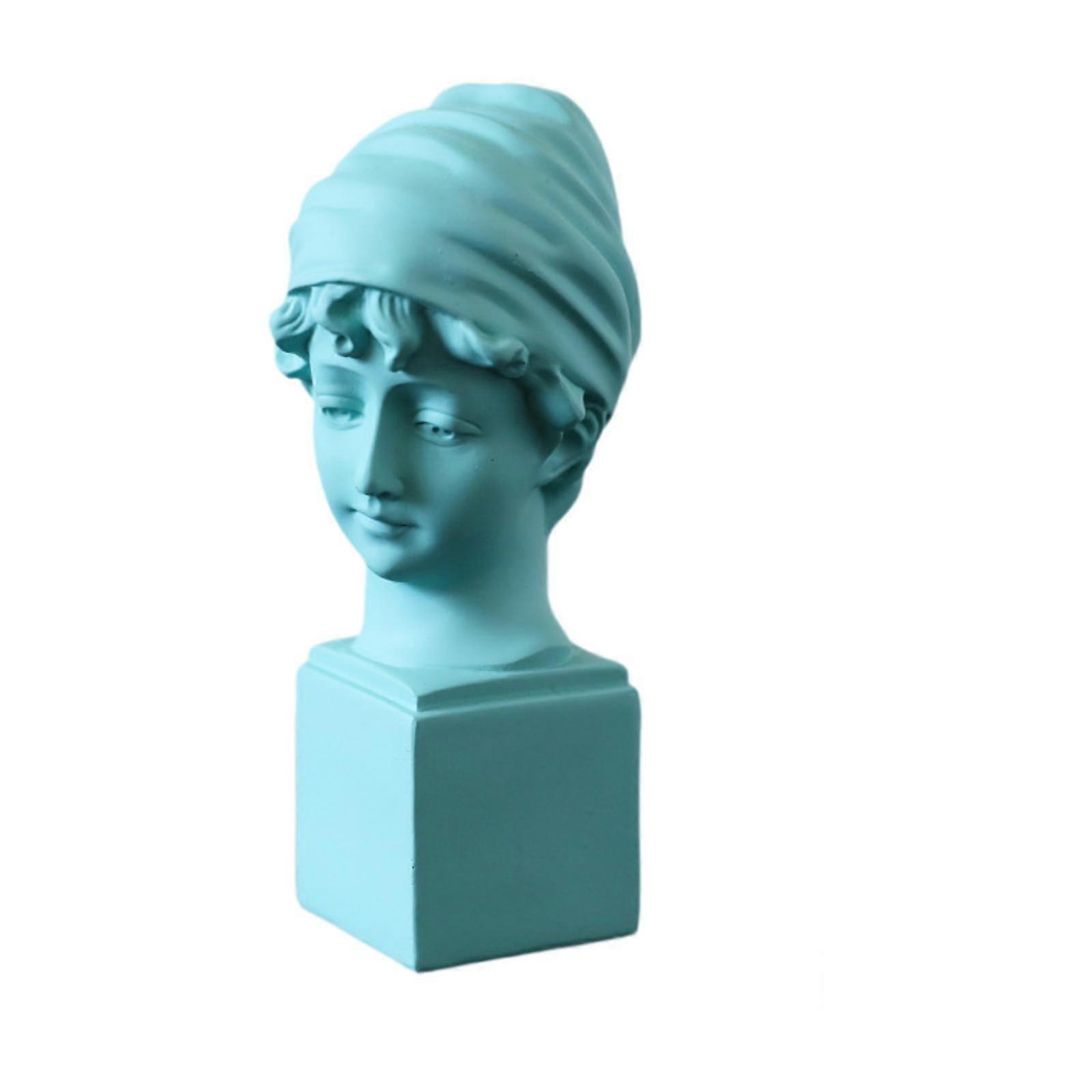 Nordic Art Statue Art Ornament Sculpture for Countertop Furnishings Entryway blue