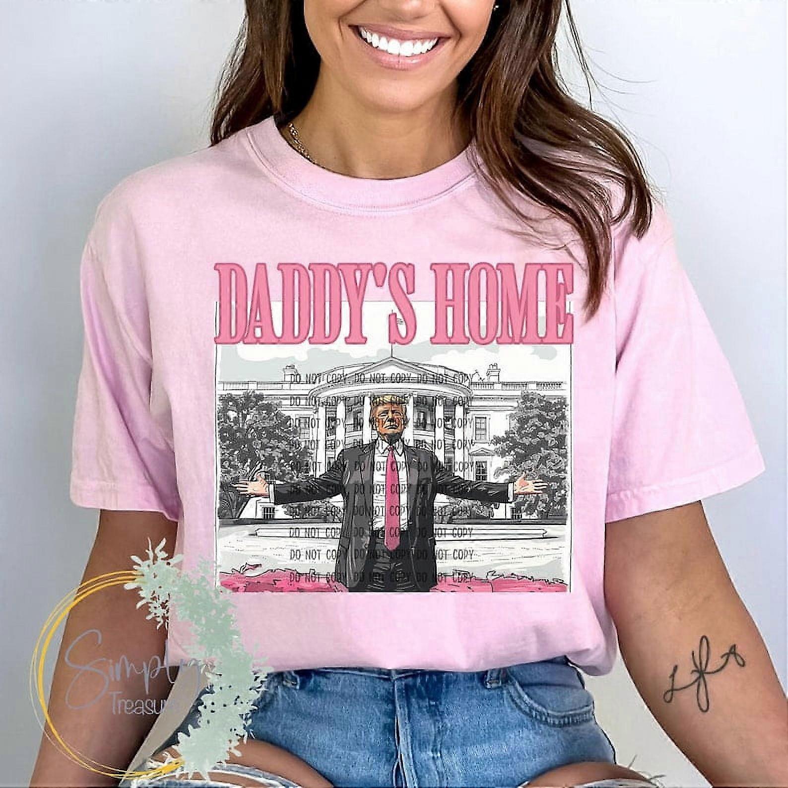 Grappige Trump roze papa's Home Shirt, Republikeinse Shirt, Trump 2024 Shirt, Patriot Republikeinse Shirt, Donald Trump Shirt, Prfctfw29
